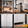 SoBuy BZR155-W, Tall Bathroom Storage Cabinet with Laundry Basket – Slim Free Standing Bathroom Unit with Doors & Open Shelves, White 60x30x171cm