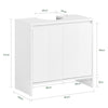 SoBuy BZR157-W, Under Sink Cabinet Bathroom Vanity Unit Bathroom Storage Cabinet with 2 Doors, White