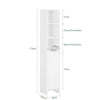 SoBuy BZR158-W, Bathroom Tall Cabinet Cupboard Bathroom Storage Cabinet with Laundry Basket, White