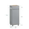 SoBuy BZR159-DG, Laundry Cabinet Bathroom Cabinet Storage Cabinet with Laundry Basket, Grey