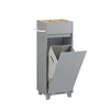 SoBuy BZR159-DG, Laundry Cabinet Bathroom Cabinet Storage Cabinet with Laundry Basket, Grey