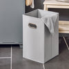 SoBuy BZR159-DG, Laundry Cabinet Bathroom Cabinet Storage Cabinet with Laundry Basket, Grey