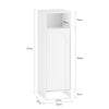 SoBuy BZR161-W, Bathroom Laundry Cabinet Bathroom Storage Cabinet with Laundry Basket, White