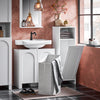 SoBuy BZR161-W, Bathroom Laundry Cabinet Bathroom Storage Cabinet with Laundry Basket, White