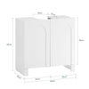 SoBuy BZR164-W, Under Sink Cabinet Bathroom Vanity Unit Bathroom Cabinet Suitable for Pedestal Sinks, White