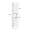 SoBuy BZR166-W, Bathroom Tall Cabinet Tall Cupboard Bathroom Storage Cabinet with 2 Doors, White