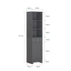 SoBuy BZR17-DG, Bathroom Storage Cabinet with 3 Shelves 1 Drawer 1 Cabinet, Grey