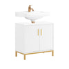 SoBuy BZR179-W, Under Sink Cabinet Bathroom Vanity Unit Bathroom Storage Cabinet with 2 Doors, White