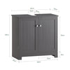 SoBuy BZR18-DG, 2 Tier 2 Door Vanity Cabinet Bathroom Cabinet, Grey
