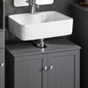 SoBuy BZR18-DG, 2 Tier 2 Door Vanity Cabinet Bathroom Cabinet, Grey
