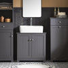 SoBuy BZR18-DG, 2 Tier 2 Door Vanity Cabinet Bathroom Cabinet, Grey