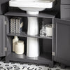 SoBuy BZR18-II-DG, Under Sink Cabinet Bathroom Vanity Unit, Suitable for Pedestal Sink, Grey