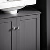 SoBuy BZR18-II-DG, Under Sink Cabinet Bathroom Vanity Unit, Suitable for Pedestal Sink, Grey