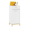 SoBuy BZR180-W, Laundry Cabinet Laundry Chest Bathroom Storage Cabinet with Laundry Basket, White