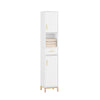SoBuy BZR181-W, Bathroom Tall Cabinet Bathroom Storage Cabinet with 2 Doors, White