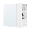SoBuy BZR184-W, Bathroom Wall Mirror Cabinet Wall Mounted Bathroom Cabinet with 3 Side Shelves, White