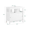 SoBuy BZR185-W, Under Sink Cabinet Bathroom Vanity Unit Bathroom Cabinet with 2 Sliding Doors, White