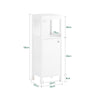 SoBuy BZR186-W, Bathroom Cabinet Bathroom Storage Cabinet with a Door, White