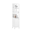 SoBuy BZR187-W, Bathroom Tall Cabinet Bathroom Storage Cabinet with 3 Shelves and 1 Door, White