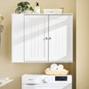 SoBuy BZR188-W, Kitchen Bathroom Wall Cabinet Wall Storage Cabinet Unit with 3 Side Storage Shelves, White