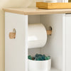 SoBuy BZR189-W, Bathroom Storage Cabinet Toilet Paper Roll Holder Cabinet with a Door, White