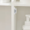 SoBuy BZR189-W, Bathroom Storage Cabinet Toilet Paper Roll Holder Cabinet with a Door, White