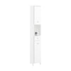 SoBuy BZR193-W, Tall Bathroom Corner Cabinet Bathroom Storage Cabinet with 2 Doors, White