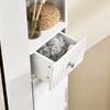 SoBuy BZR193-W, Tall Bathroom Corner Cabinet Bathroom Storage Cabinet with 2 Doors, White