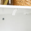 SoBuy BZR193-W, Tall Bathroom Corner Cabinet Bathroom Storage Cabinet with 2 Doors, White