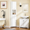 SoBuy BZR193-W, Tall Bathroom Corner Cabinet Bathroom Storage Cabinet with 2 Doors, White