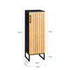 SoBuy BZR203-SCH, Bathroom Storage Cabinet Slim Freestanding Unit with Bamboo Door & Adjustable Shelves Small Bathroom Storage Cabinet for Toilet, Sink, or Kitchen 30x30x90cm