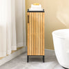 SoBuy BZR203-SCH, Bathroom Storage Cabinet Slim Freestanding Unit with Bamboo Door & Adjustable Shelves Small Bathroom Storage Cabinet for Toilet, Sink, or Kitchen 30x30x90cm