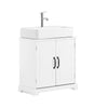 SoBuy BZR205-W, Under Sink Bathroom Cabinet 60 cm, Freestanding Bathroom Storage Cabinet, Under Sink Storage with Adjustable Shelves, Moisture-Resistant Cupboard, White MDF