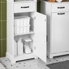 SoBuy BZR206-W, Tall Bathroom Cabinet – Slim Bathroom Storage Unit Freestanding with Adjustable Shelves and Drawer – Storage Cupboard for Small Speace, Moisture-Resistant, White 42x30x173cm