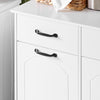 SoBuy BZR208-W, Bathroom Cabinet with Laundry Baskets - Freestanding Laundry Cabinet with 2 Removable Bags & Drawers –Bathroom Storage Unit in Wood, White, 79.5x38x90cm