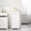 SoBuy BZR21-II-W, Laundry Cabinet Laundry Chest Bathroom Storage Cabinet with Laundry Basket White W40 x D38 x H90cm