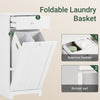 SoBuy BZR21-II-W, Laundry Cabinet Laundry Chest Bathroom Storage Cabinet with Laundry Basket White W40 x D38 x H90cm
