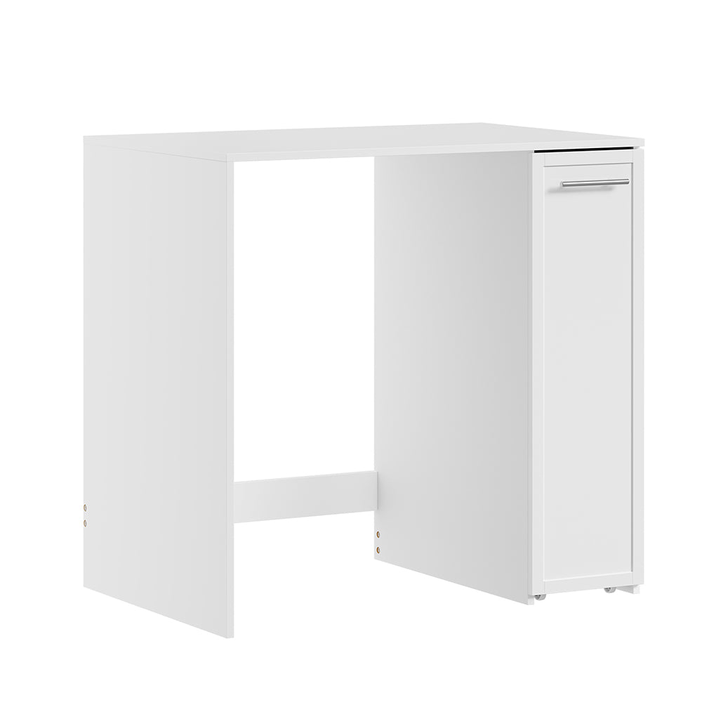 SoBuy BZR229-W, Washing Machine Cabinet with Pull-Out Shelf & 4 Wheels, White, 90x60x88cm - view 1
