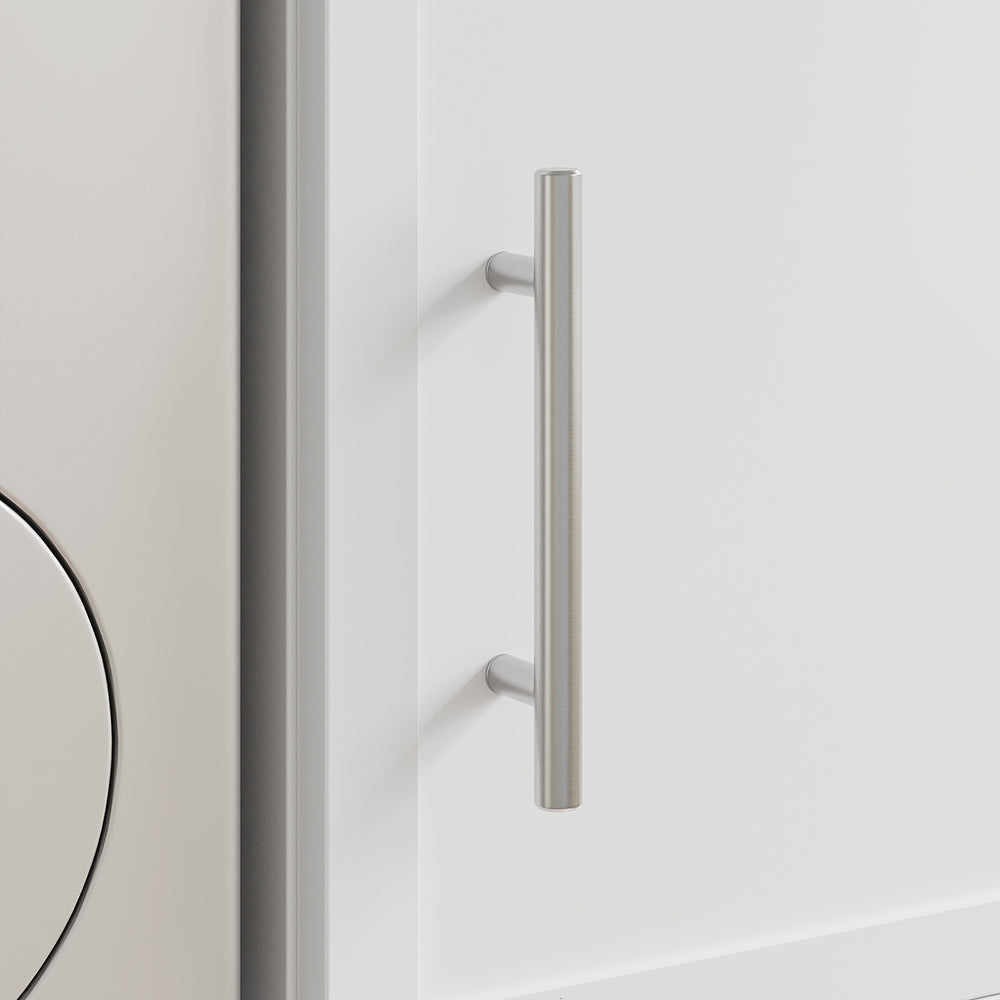 SoBuy BZR231-W, Laundry Cabinet for Washer & Dryer with Adjustable Shelves, White, 110x66x186cm - view 7