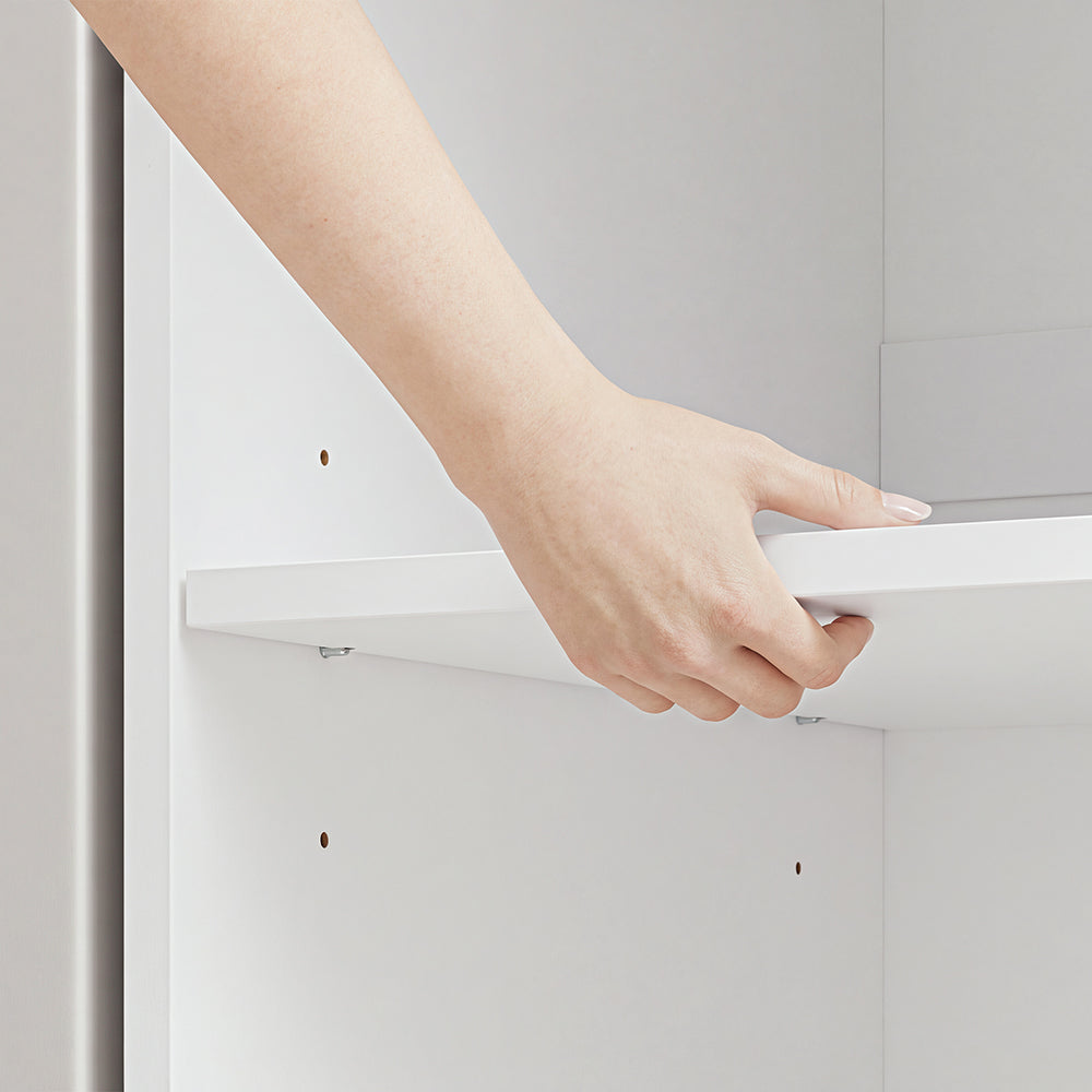 SoBuy BZR231-W, Laundry Cabinet for Washer & Dryer with Adjustable Shelves, White, 110x66x186cm - view 8