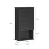 SoBuy BZR25-SCH, Wall Mounted Single Door Bathroom Storage Cabinet Medicine Cabinet, Black