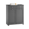 SoBuy BZR33-DG, Bathroom Cabinet with Laundry Baskets - Bathroom Storage Unit with 2 Drawers and 2 Removable Baskets, Laundry Cabinet for Towel Storage in MDF Grey, W78 x D38 x H90cm