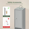 SoBuy BZR34-HG, Tall Bathroom Cabinet 20cm, Cupboard Bathroom Storage Cabinet, Water-Resistant MDF with Adjustable Shelves, Light Grey, W20 x D20 x H180cm