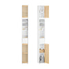 SoBuy BZR34-BW, Bathroom Tall Cabinet 20cm, Slim Freestanding Bathroom Storage Unit with Adjustable Shelves and Bamboo Doors, Space-Saving Storage Cupboard, Water-Resistant MDF, White, 20x20x180cm