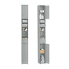 SoBuy BZR34-II-HG Narrow Bathroom Cabinet – Tall Wooden Bathroom Cabinet with Adjustable Shelves – Water-Resistant Bathroom Cabinet – Space-Saving Bathroom Furniture, Light Grey, 20x180x20cm