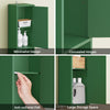 SoBuy BZR34-II-SY, Tall Bathroom Storage Cabinet - Freestanding Slim Bathroom Unit, Water-Resistant MDF with Adjustable Shelves and Drawer - Compact Bathroom Furniture, Darkgreen, W20 x D20 x H180cm