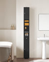 SoBuy BZR34-SCH, 20cm Wide Bathroom Tall Cabinet Cupboard Bathroom Storage Cabinet, Black