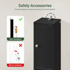 SoBuy BZR34-SCH, 20cm Wide Bathroom Tall Cabinet Cupboard Bathroom Storage Cabinet, Black