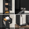 SoBuy BZR34-SCH, 20cm Wide Bathroom Tall Cabinet Cupboard Bathroom Storage Cabinet, Black