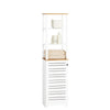 SoBuy BZR43-W, Tall Cabinet Bathroom Cabinet Storage Cabinet with 3 Shelves and 1 Door, White
